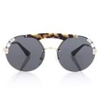 Bvlgari Eyewear Tortoiseshell Aviator Sunglasses