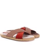 Jimmy Choo Nox Flat Velvet Sandals