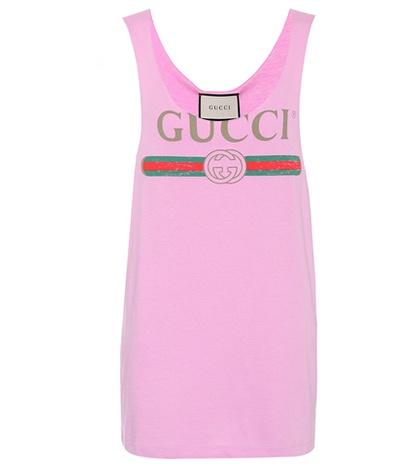 Gucci Printed Cotton Tank Top