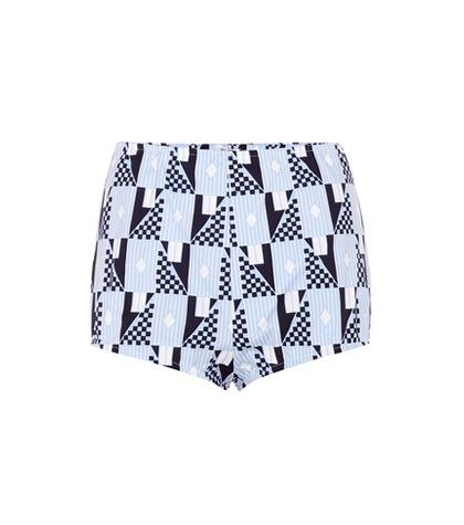 Miu Miu Printed Cotton Shorts