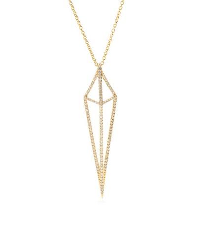 Bottega Veneta Lantern 18kt Yellow Gold Necklace With White Diamonds