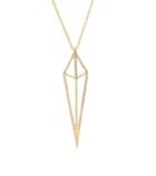 Bottega Veneta Lantern 18kt Yellow Gold Necklace With White Diamonds