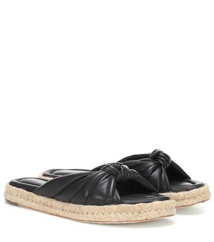 Dolce & Gabbana Knot Leather Slides