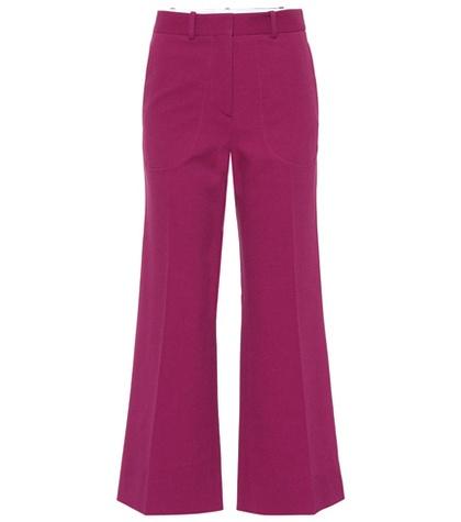 Victoria Beckham Cotton-blend Wide-leg Pants
