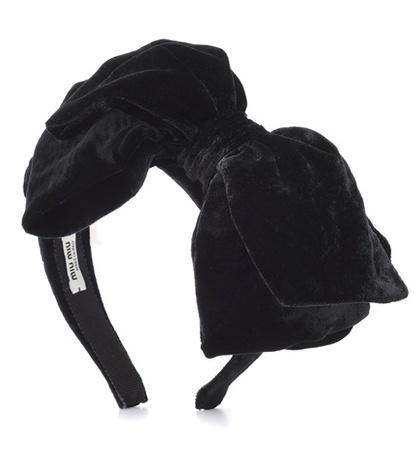Prada Velvet Bow Headband
