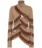 Loewe Turtleneck Top With Fringed Beading
