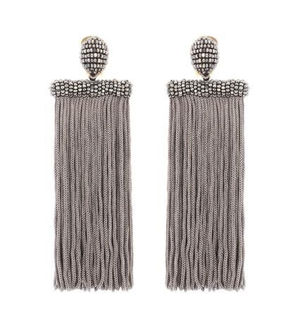 Oscar De La Renta Clip-on Tassel Earrings