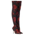 Dolce & Gabbana Floral-printed Over-the-knee Boots