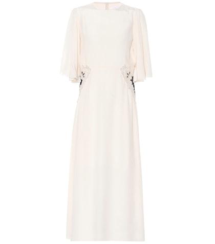 See By Chlo Lace-trimmed Silk-blend Dress