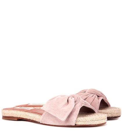 Bottega Veneta Valentino Garavani Suede Slip-on Sandals