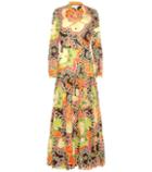 Alexander Mcqueen Printed Cotton Maxi Dress