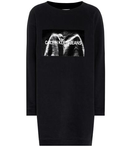 Calvin Klein Jeans Logo Cotton Sweater Dress
