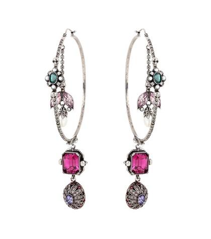Polo Ralph Lauren Swarovski Crystal-embellished Hoop Earrings
