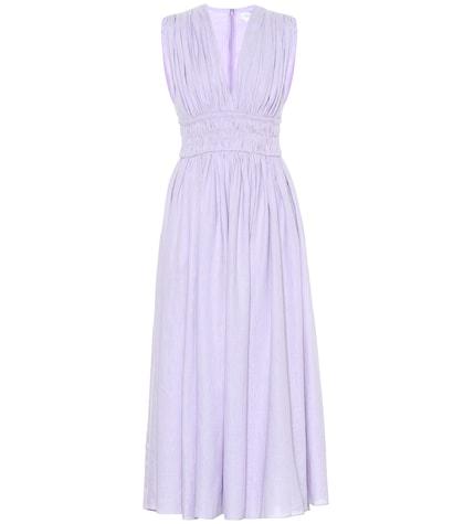 Gabriela Hearst Rotlein Linen Midi Dress