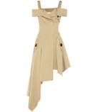 Poupette St Barth Asymmetrical Cotton Dress