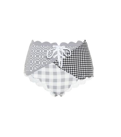 Marysia Wainscott Gingham Tie Bikini Bottoms