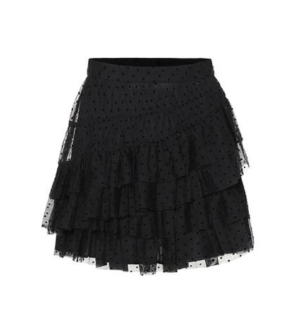 Tod's Polka-dot Tulle Miniskirt