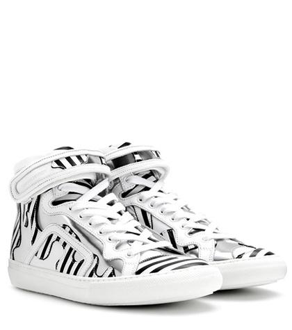 Saint Laurent Mytheresa.com Exclusive Printed Leather High-top Sneakers