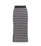 Atm Anthony Thomas Melillo Striped Jersey Skirt
