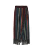 Etro Leather-trimmed Knit Skirt