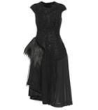 Simone Rocha Wool-blend Dress With Faux Fur
