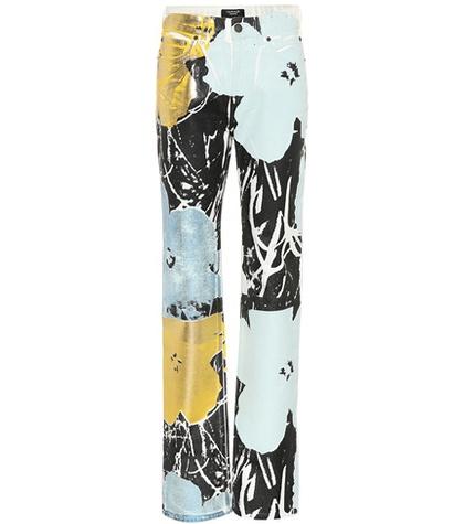 Calvin Klein 205w39nyc Flowers High-waisted Jeans