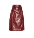 Joseph Embellished Leather Midi Skirt