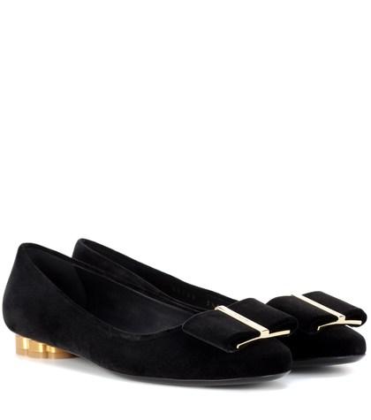The Row Velvet Ballerinas