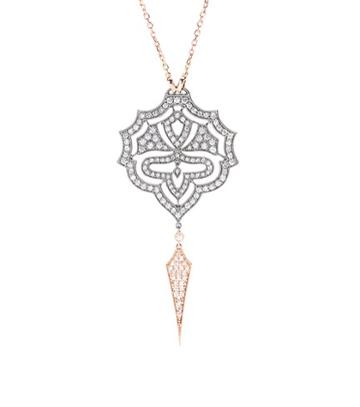 Balenciaga Passion 18kt Rose Gold Necklace With White Diamonds
