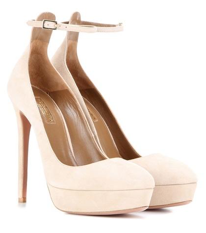 Gianvito Rossi Taylor Plateau 130 Suede Platform Pumps