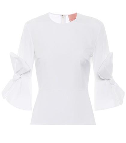 Anna Kosturova Kemi Ruched Cotton Top