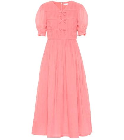 Valentino Kristen Cotton Voile Midi Dress