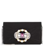 Miu Miu Embellished Velvet Shoulder Bag
