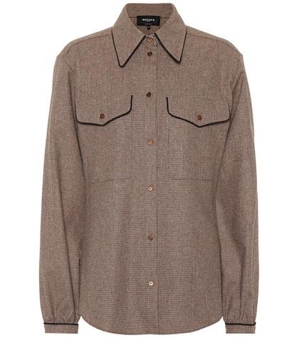 Rochas Checked Wool-blend Shirt