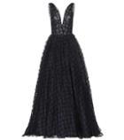 Oscar De La Renta Grid-textured Gown