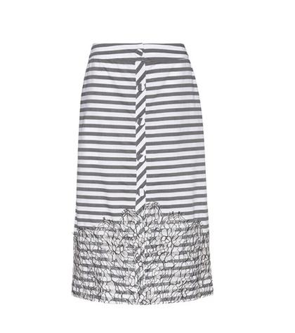 Johanna Ortiz Tanzania Striped Cotton Skirt