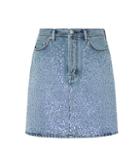Acne Studios Sharmayne Embellished Denim Skirt
