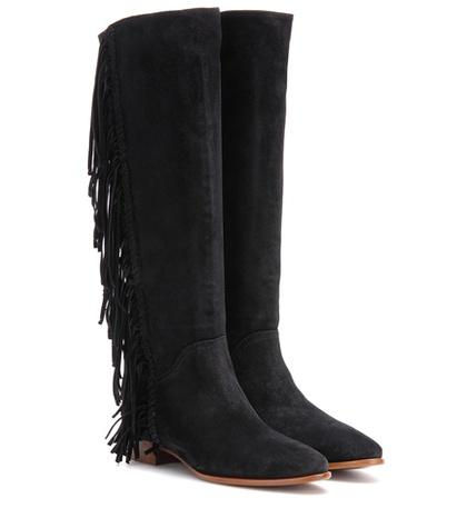 Polo Ralph Lauren Juliana Fringed Suede Knee-high Boots