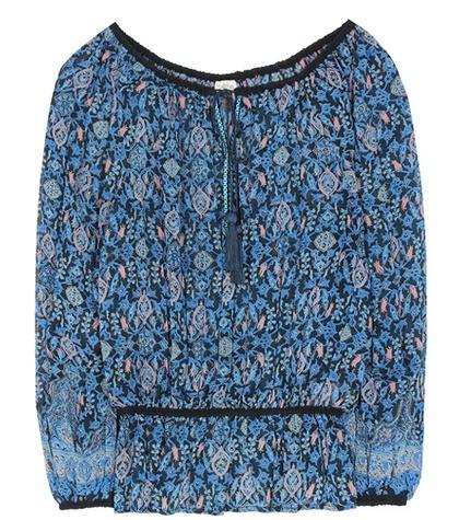 Talitha Maharaja Printed Silk Top