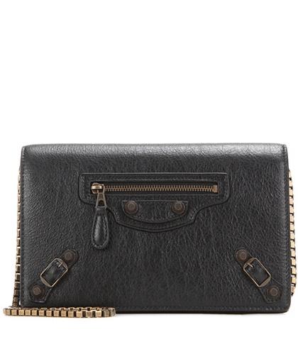 Balenciaga Giant Chain Wallet Leather Shoulder Bag