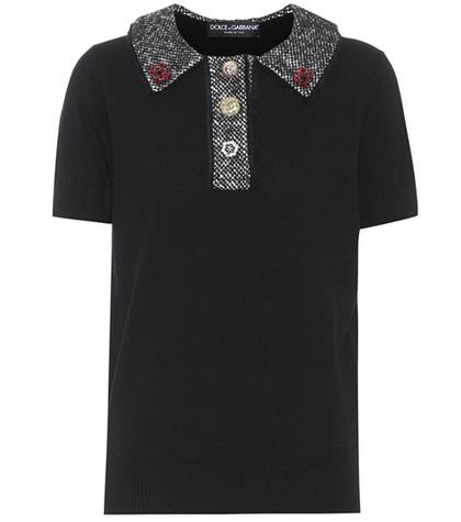 Dolce & Gabbana Wool, Cotton And Silk Polo Shirt