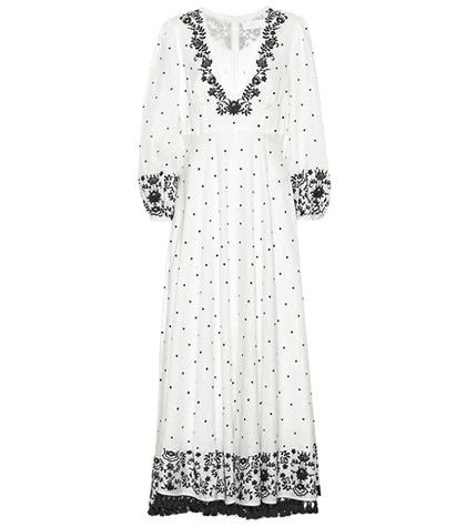 Zimmermann Polka-dot Linen Maxi Dress