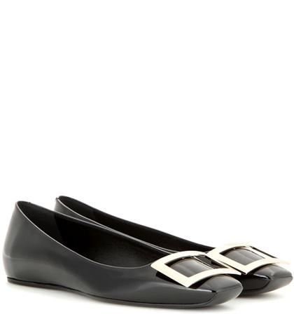 Roger Vivier Trompette Patent Leather Ballerinas