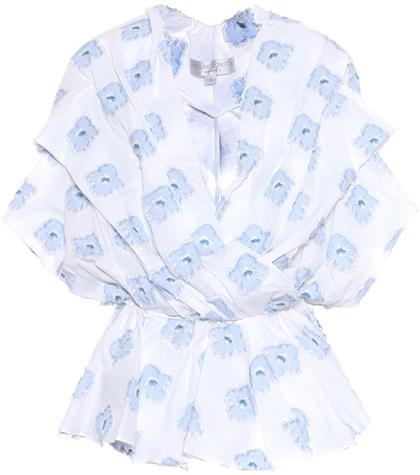 Caroline Constas Marcella Floral Fil Coupé Top
