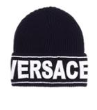 Versace Embroidered Wool Beanie