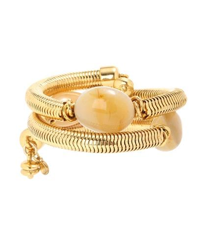Oscar De La Renta Semi-precious Stone Wrap-around Bracelet