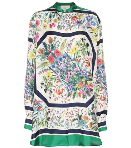 Gucci Floral Printed Silk Shirt