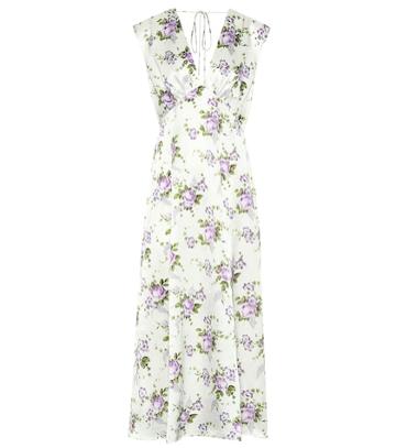 Les Rveries Floral Silk Midi Dress