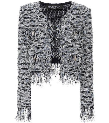 Balmain Cotton-blend Open-front Jacket