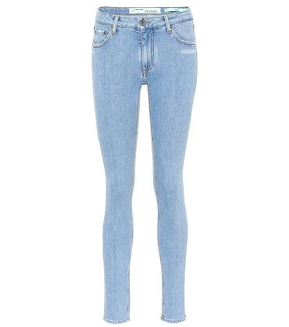 Off-white Mid-rise Skinny Jeans
